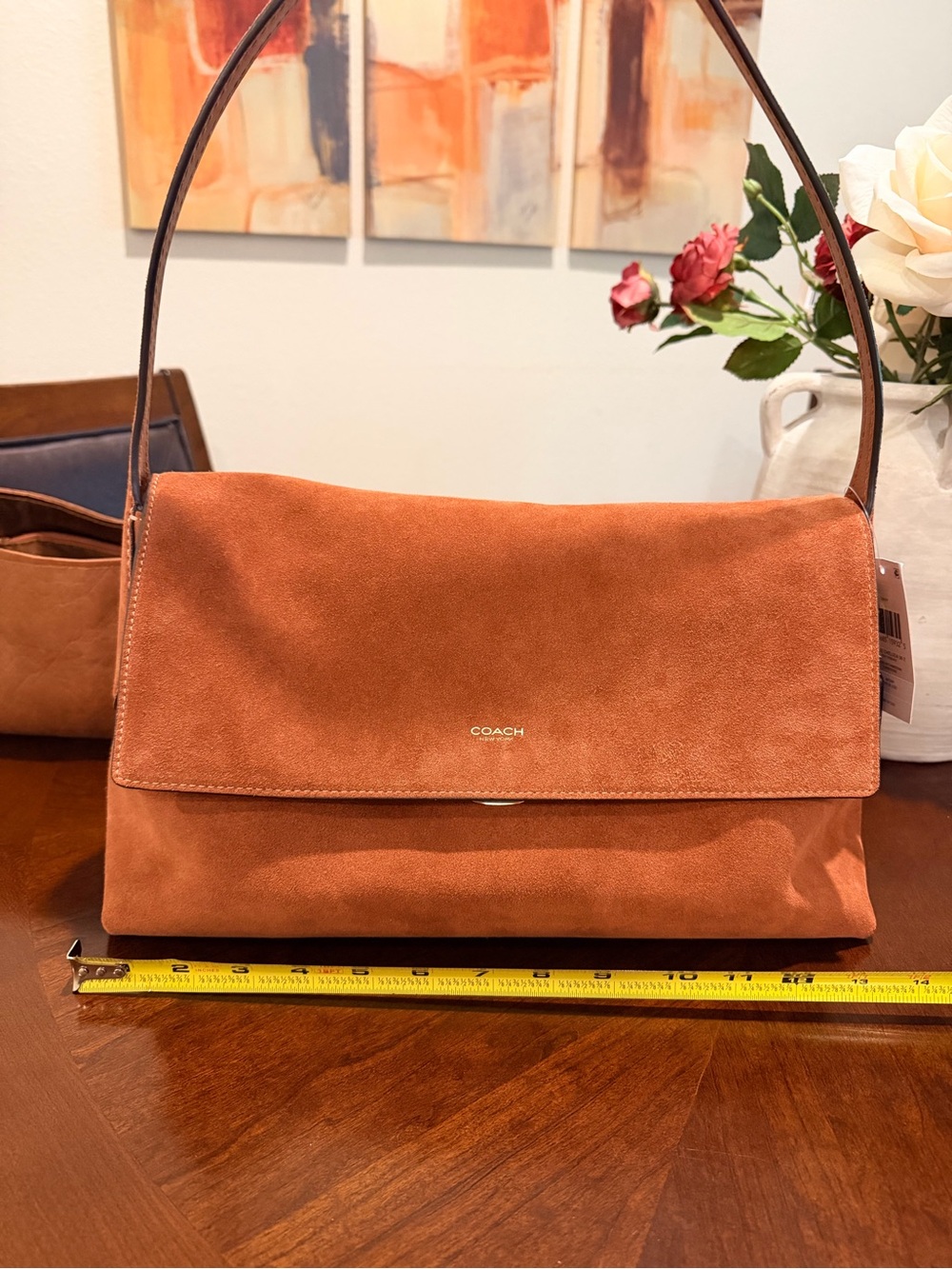 NWT Coach Suede Chelsea 36 in Clay plus bag insert - Picture 10 of 13